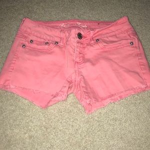 American eagle size 0 pink stretch shorts